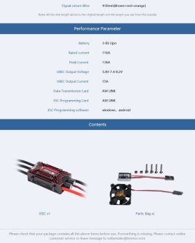 T-Motor Antriebsset 67" AM670 480KV Motor mit AM116A Regler, CFK Luftschraube FS18x8