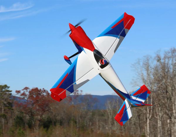 Extremeflight RC 85" Laser Weiss/Blau/Rot/Silber - ARF