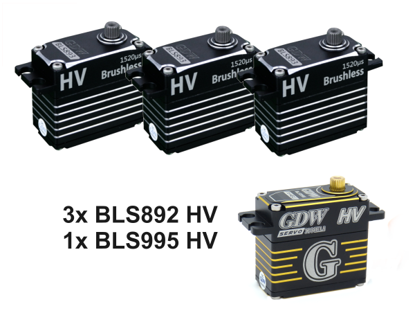 3x GDW BLS892HV + 1x GDW BLS995HV Heli Combo