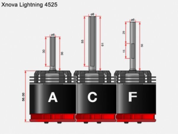 Xnova 4525 Lightning 530KV - Welle A