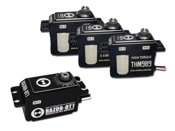 THETA HELI SET 3x Midi THM989 / 1x Standard Low Profile RAZOR DT1 LP BLS HV Servo